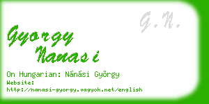 gyorgy nanasi business card