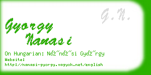 gyorgy nanasi business card